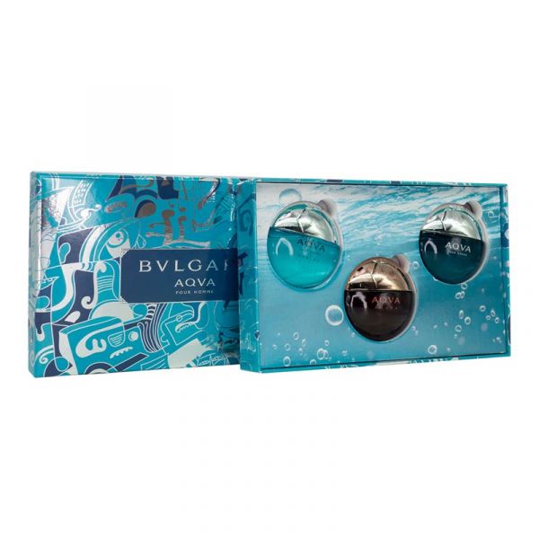 Gift set Bvlgari Aqva Pour Homme edp, 3x15 ml